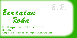 bertalan roka business card
